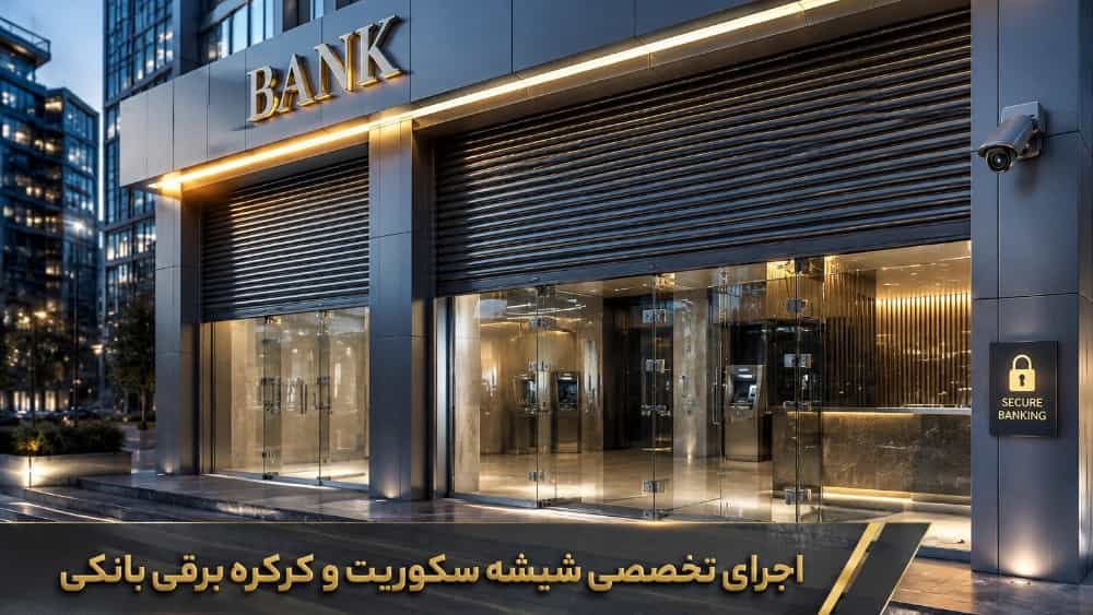 اجرای شیشه سکوریت و کرکره برقی بانکی و امنیتی در مشهد